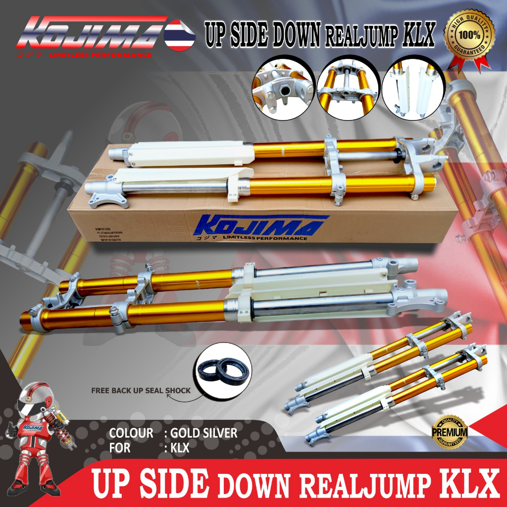 Upsidedown USD KLX Shock Depan Real Jump Depan KLX Kojima Premium CNC Universal