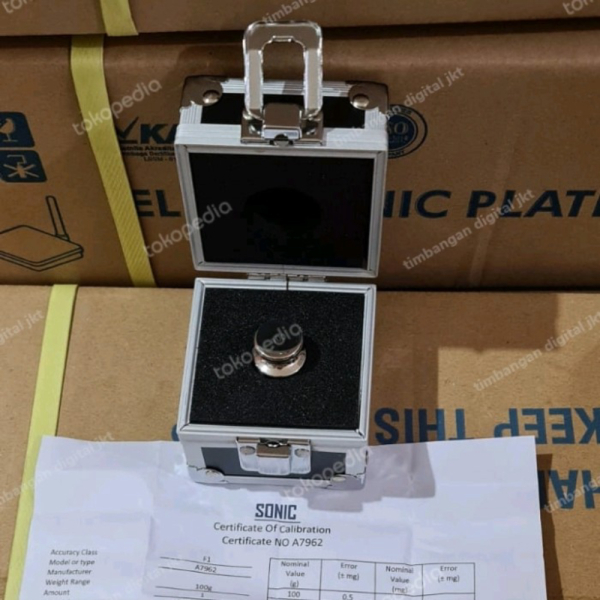 

ANAK BATU KALIBRASI SONIC CLASS F1 100GR sertifikat KAN Murah