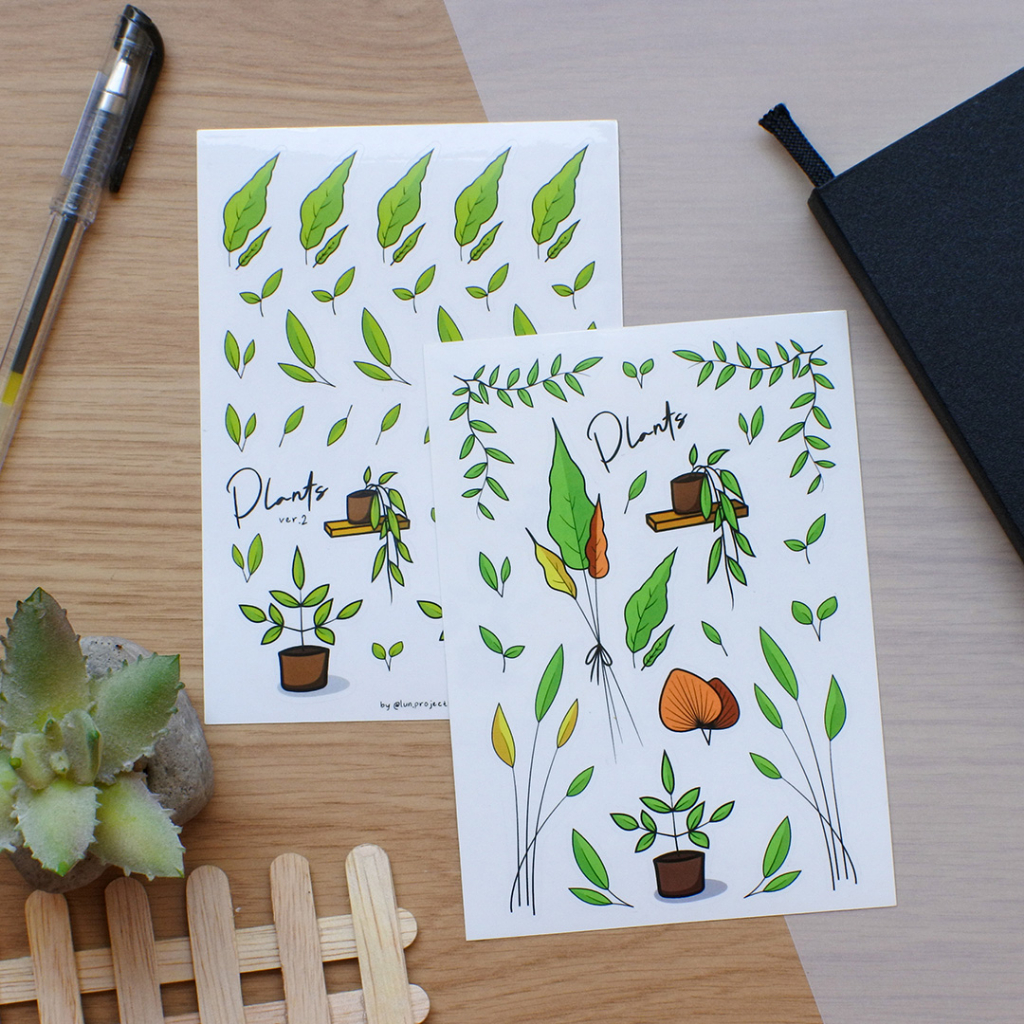 

Plants Sticker - Stiker Lucu Dekorasi Planner Journal Bujo Diary Agenda by Lun Projects