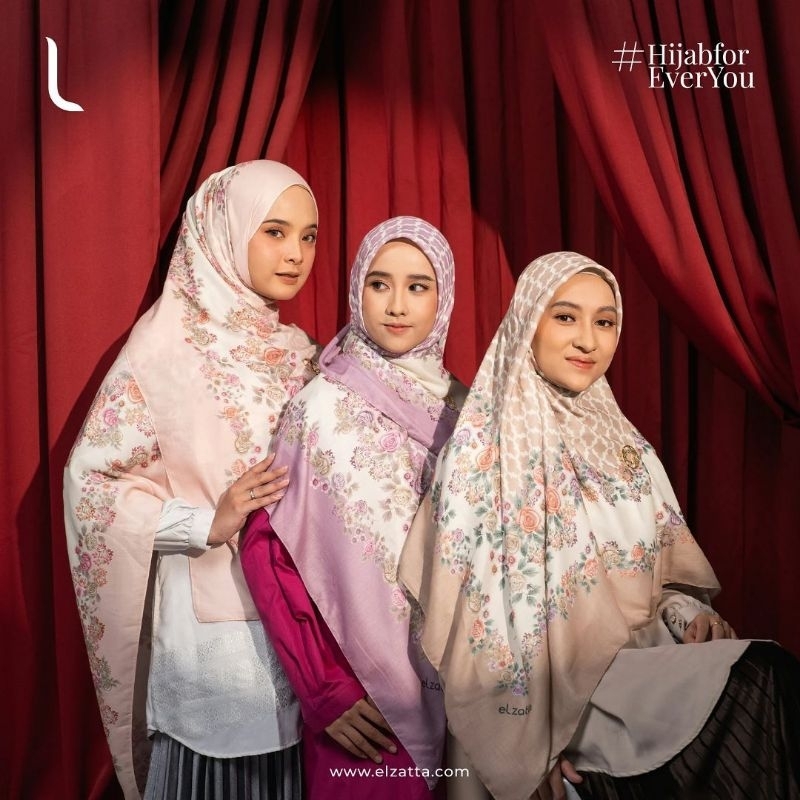 Hijab Segiempat motif Jilbab Kerudung Segi empat Syar'i Kaila TR Halwa Elzatta best seller