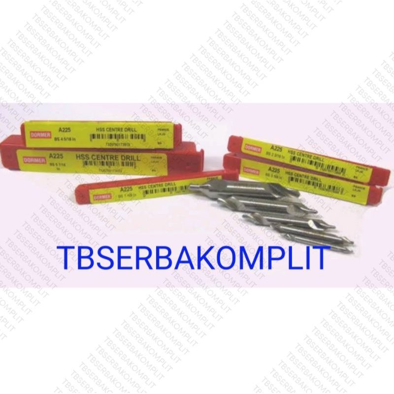 DORMER A225 CENTER DRILL BS1 1/8" TO BS5 7/16" PROFESSIONAL QUALITY CENTRE DRILL