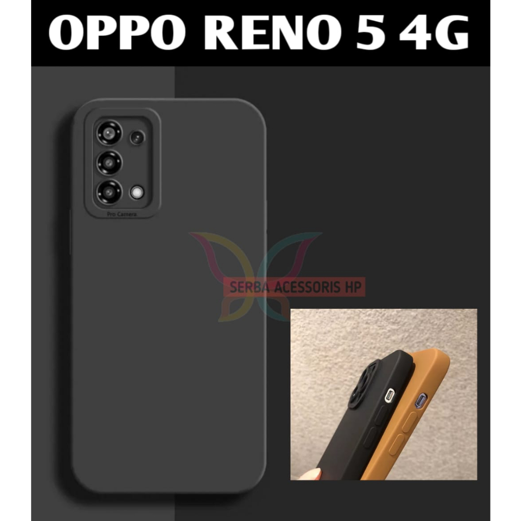Case Macaron OPPO RENO 5 4G Softcase Polos Lembut Pelindung Camera