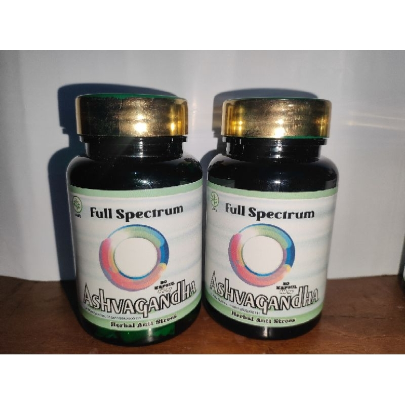 obat herbal anti stress depresi insomnia kapsul aswaganda isi 50 kapsul original