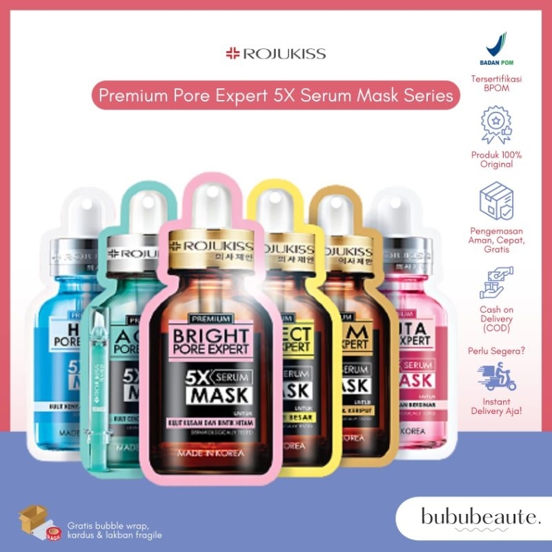 Rojukiss Pore Expert 5x Serum Mask Acne Bright Perfect