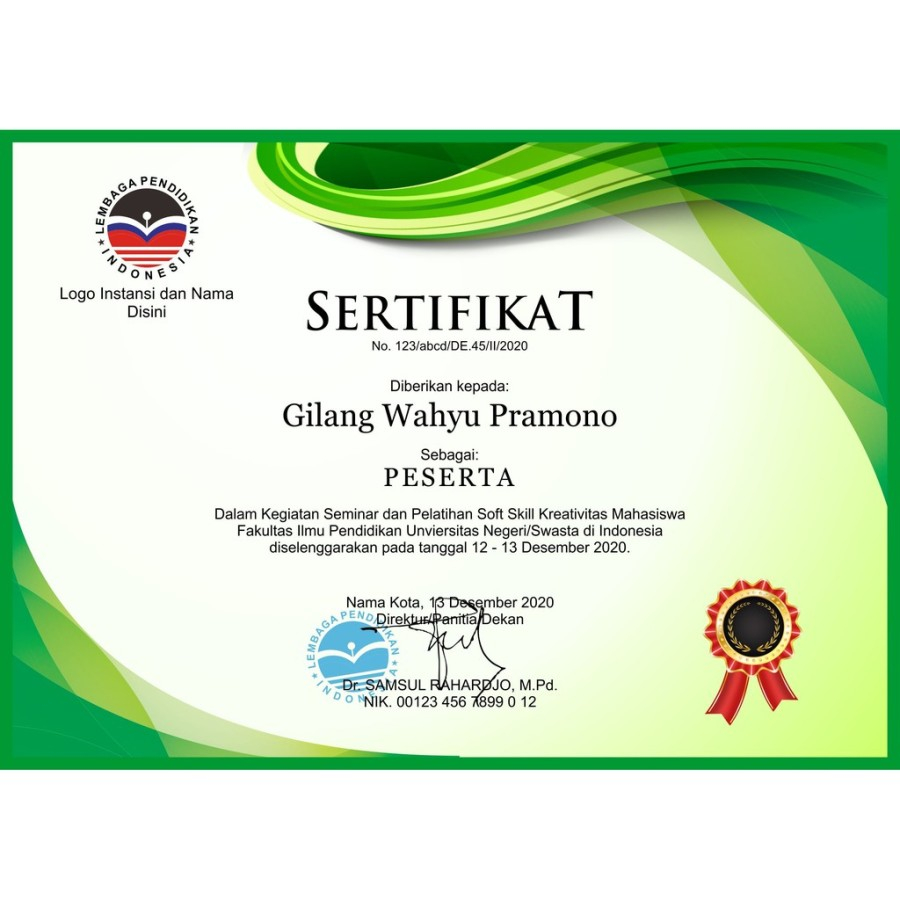 

CETAK SERTIFIKAT Costum