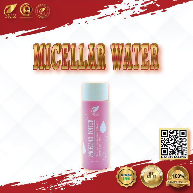Micellar Water SR12 / Micellar Water / Micellar Water Pembersih Wajah / Micellar Water Pembersih Mak