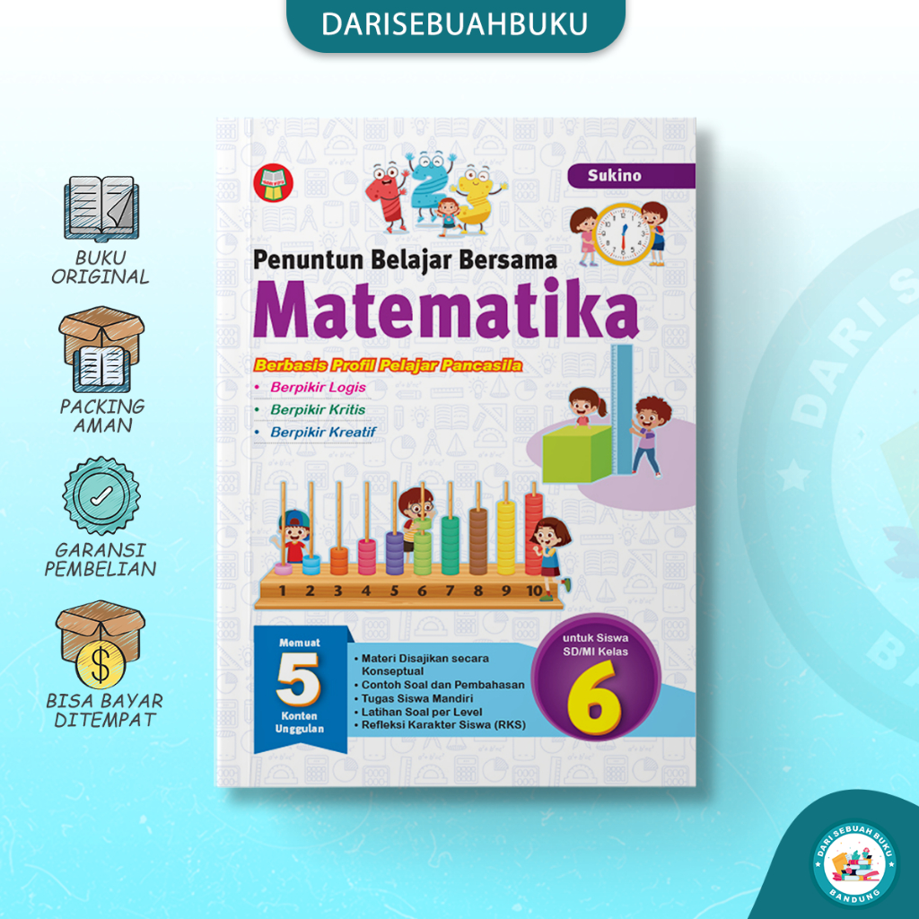 Buku MATEMATIKA SD Kelas 6 - Sukino - Kurikulum MERDEKA - Buku Pelajaran SD/MI