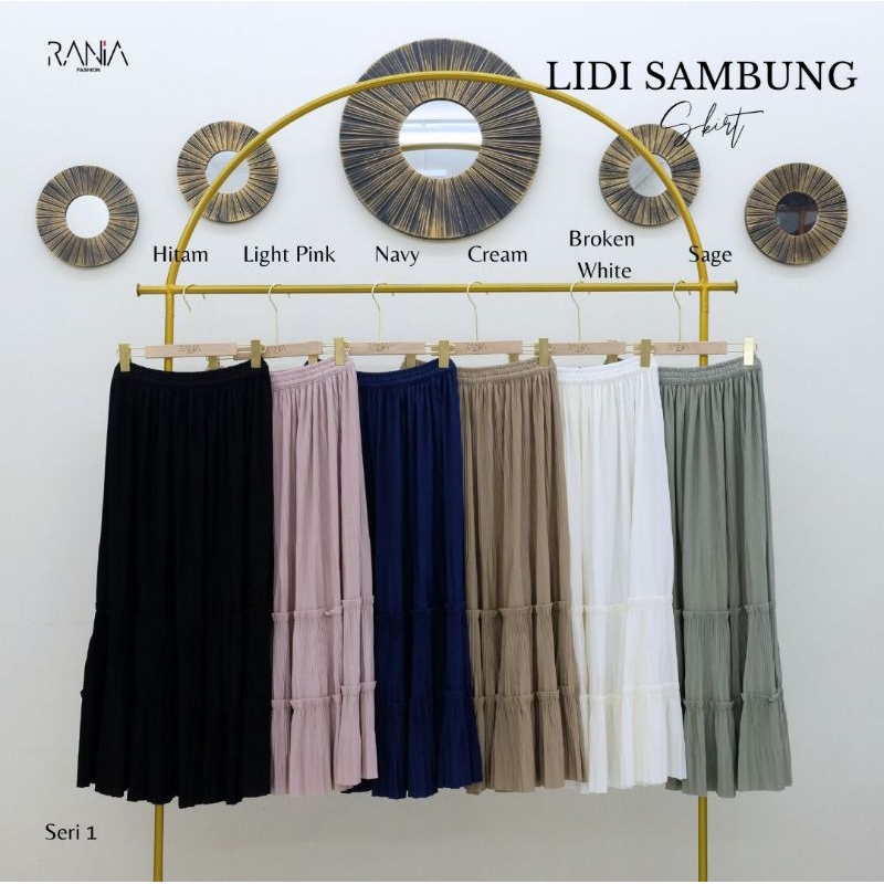 Rok Plisket Rania Variasi Lidi Sambung – Pilihan Warna Cantik, Jatuh & Nyaman Dipakai