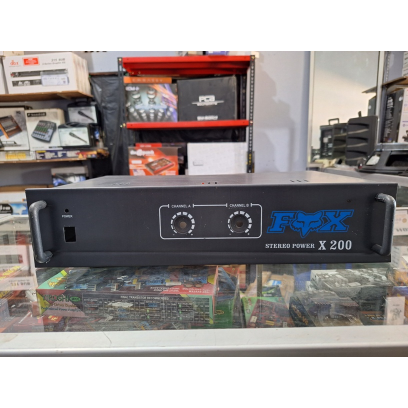 BOX POWER AMPLIFIER SOUND SYSTEM FOX X200 plat besi