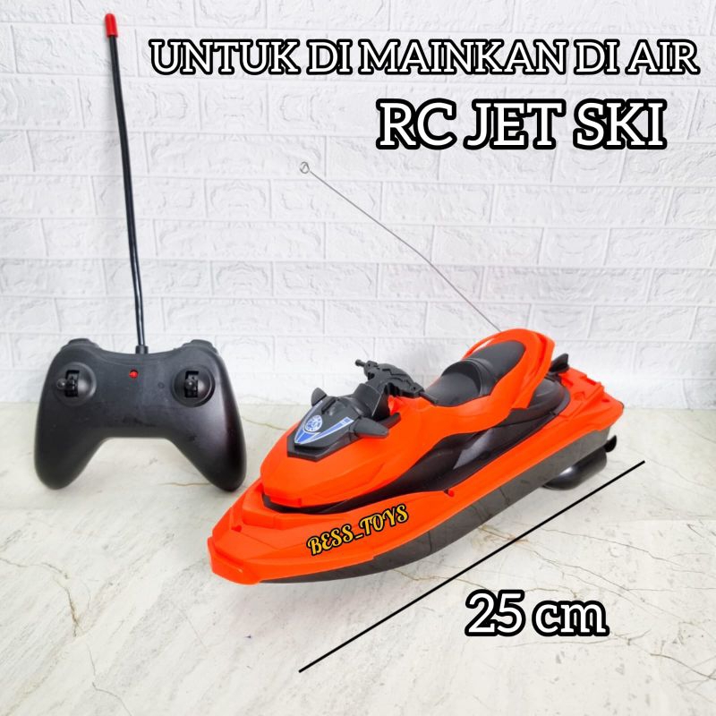 RC Jet Ski Mainan Remote Control Motor Boat Kapal Air Anak Baterai Rechargeable