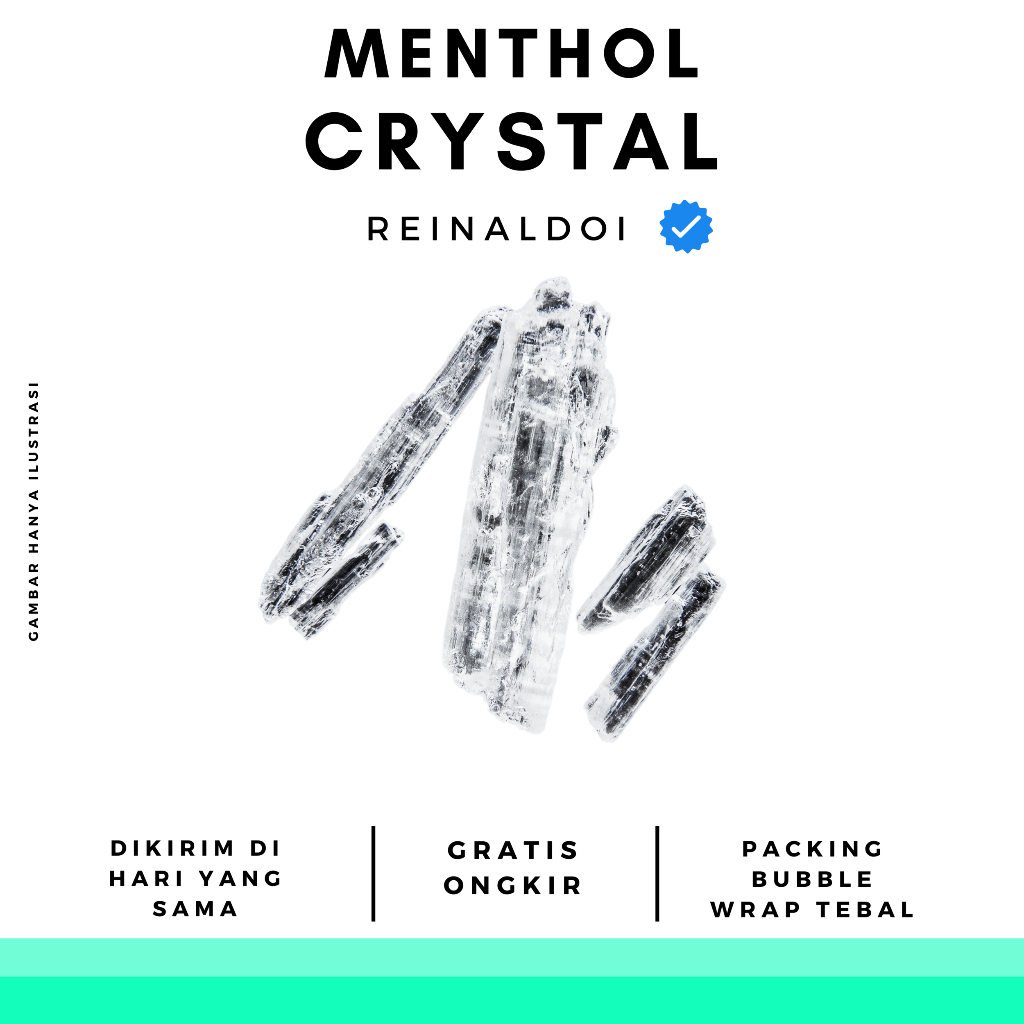 

Menthol Crylstal Peppermint Mentol Food Grade 100 GR