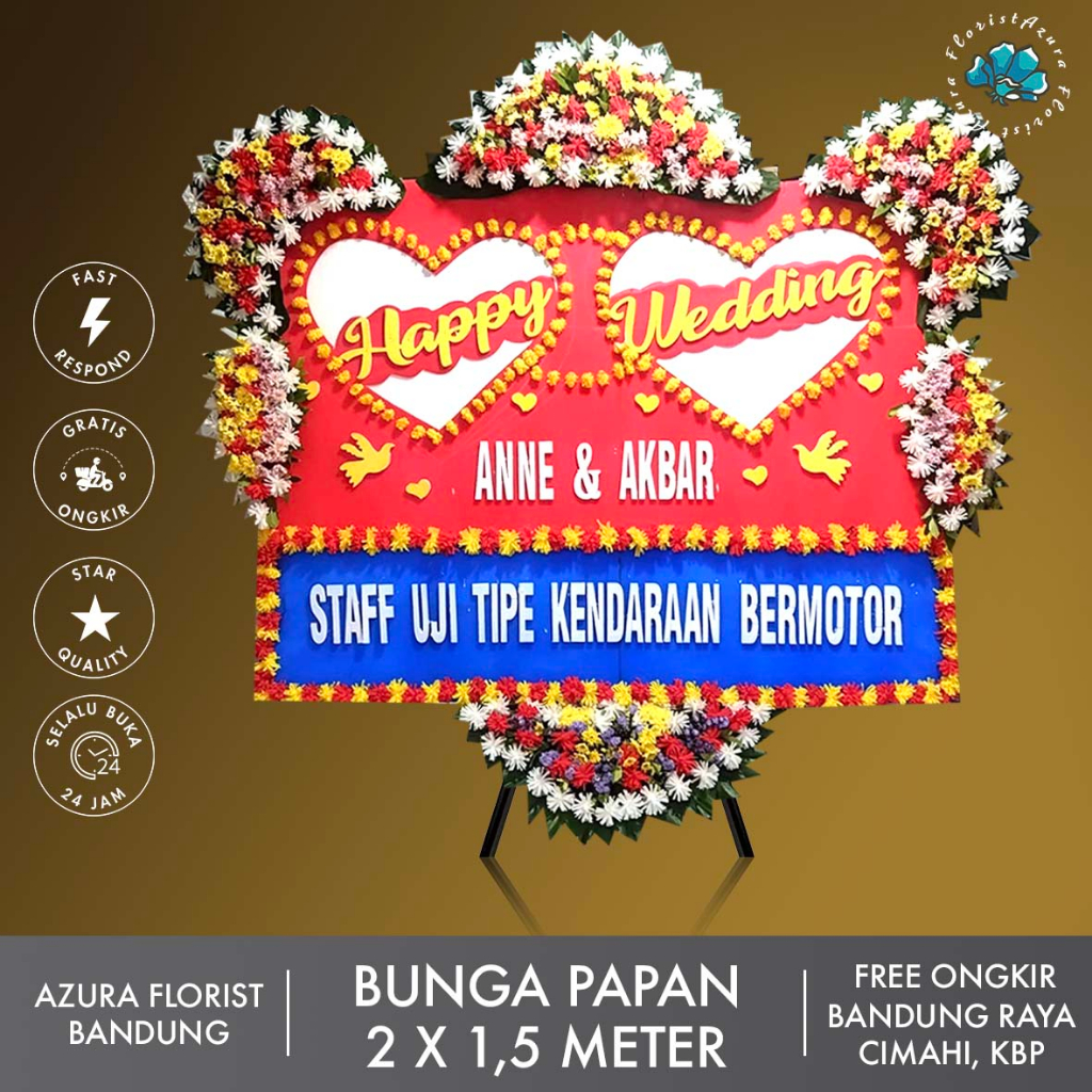 Karangan Bunga Papan Duka Cita Congratulations Wedding Bandung Besar