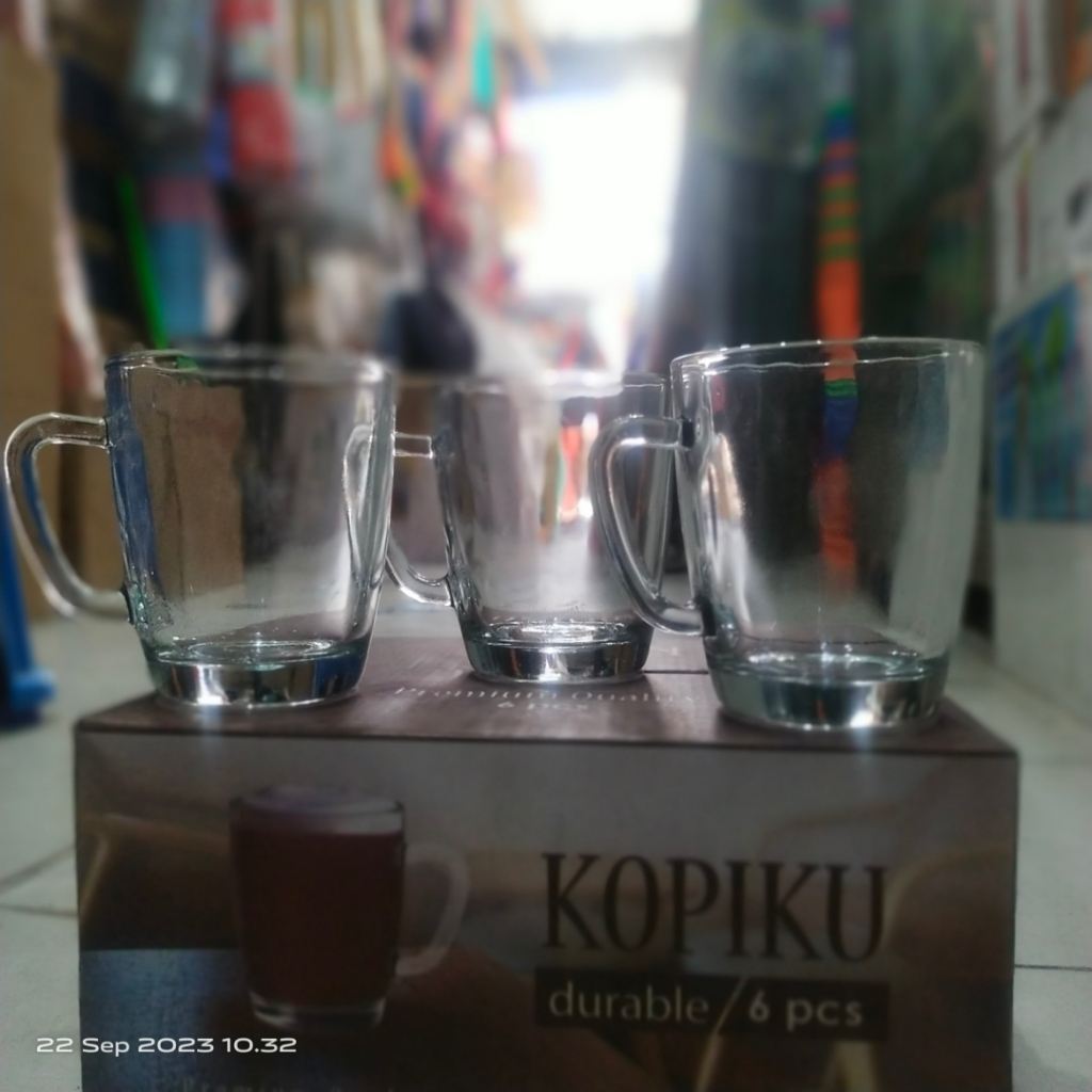 GELAS KOPI GAGANG | GELAS KOPIKU 6 PCS