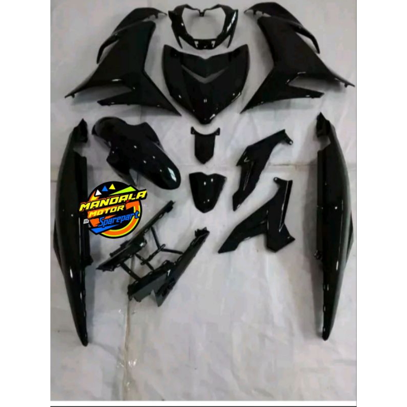 PAKET BODY HALUS MX KING 150.ORIGINAL YAMAHA HITAM METALIK