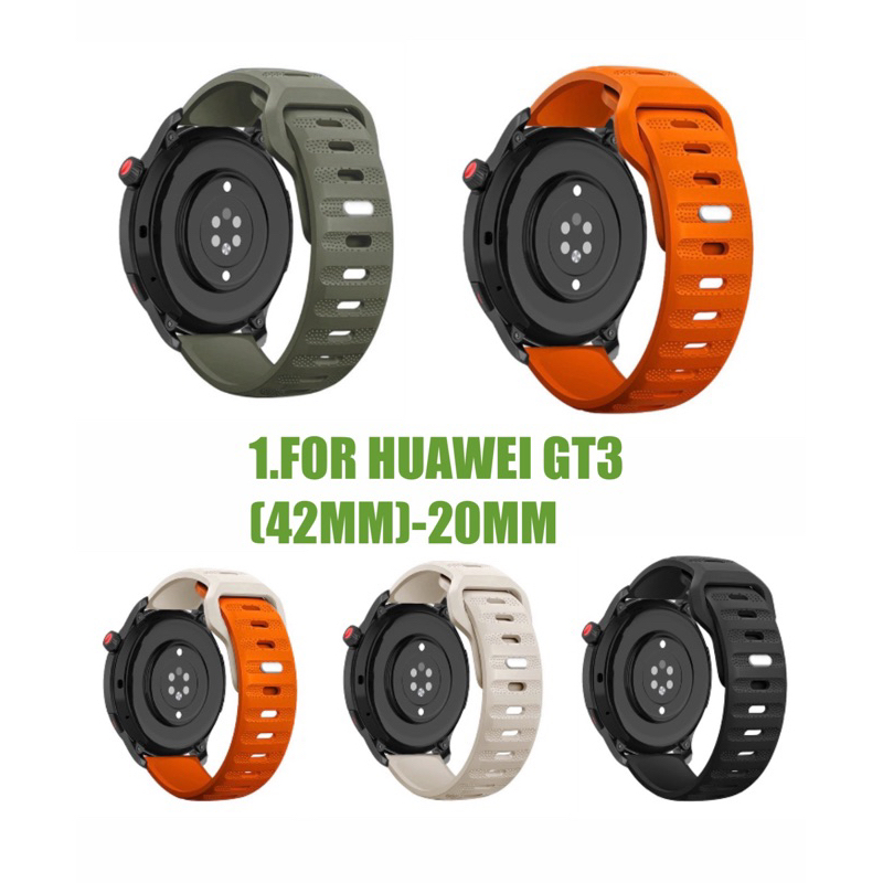 Strap/Tali Jam Smartwatch For Huawei Watch GT3 (42mm ) - 20mm Silicone