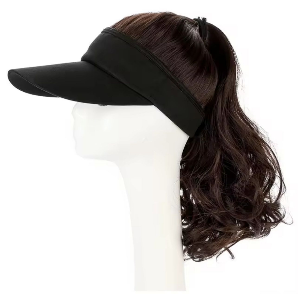 Wig topi kuncir curly
