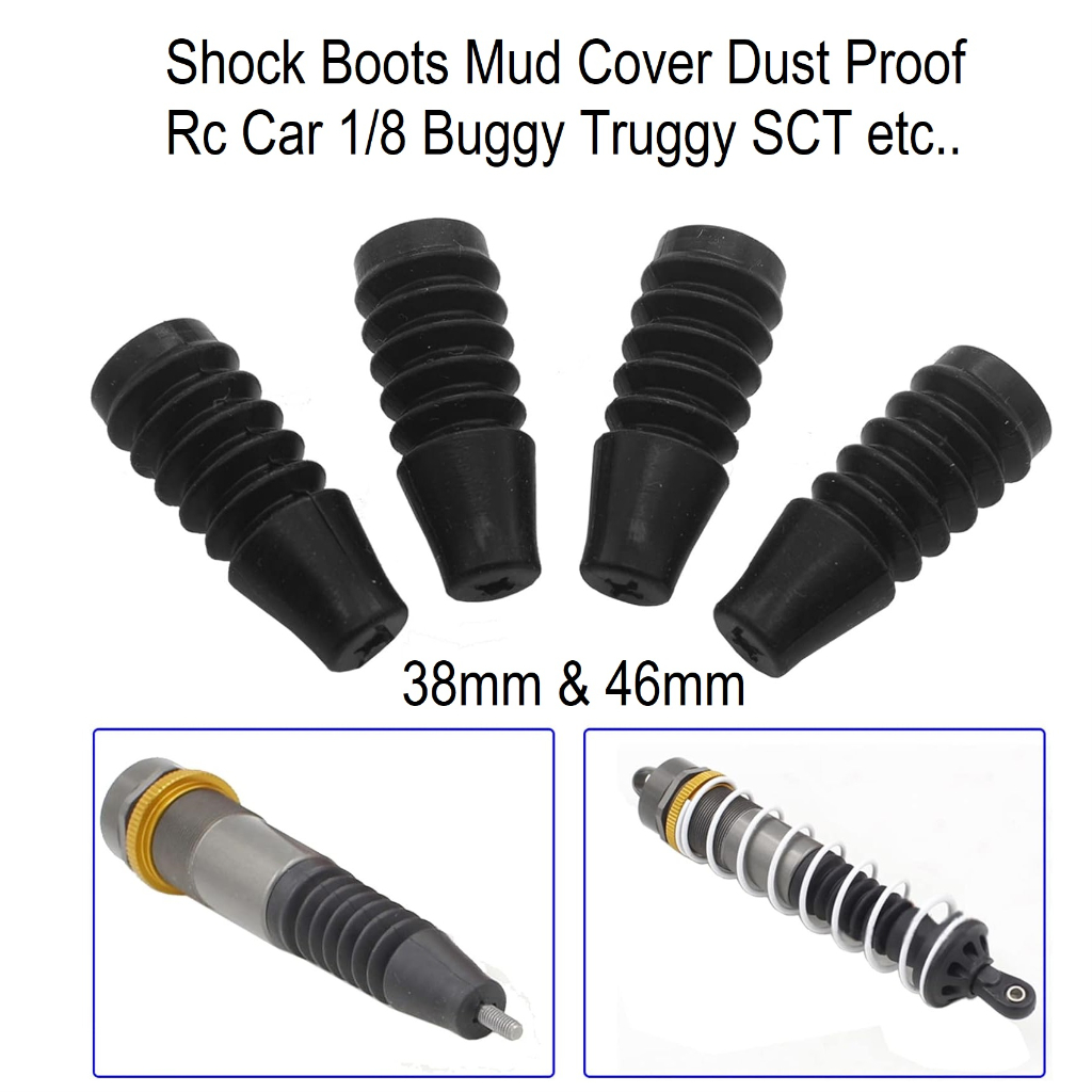 Shock Boots Mud Cover Dust Proof 1/8 Buggy Truggy Monster Short-Course Truck HONGNOR X3E Kyosho HOBA
