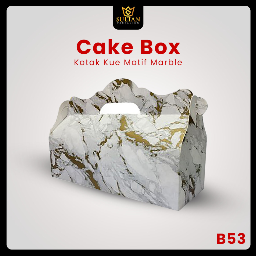 

Cake Box - Kotak Kue Bolu - Food Grade - Box Bolu Motif Marble - B53