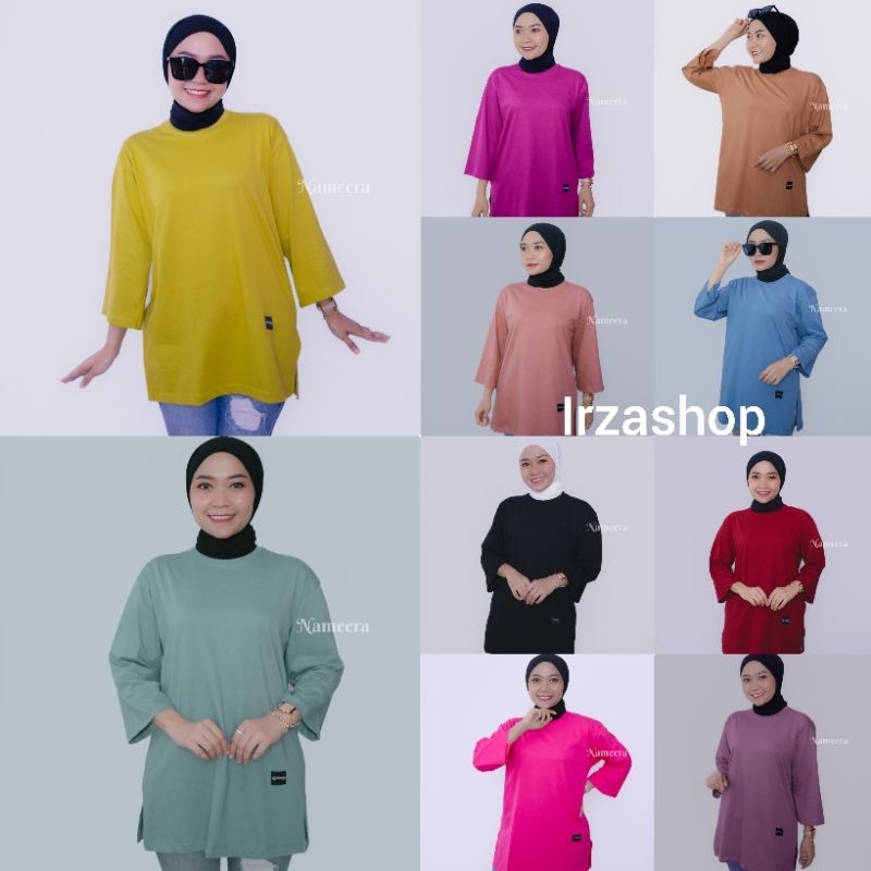 TERBARU Kaos Oversize Nameera Original // Kaos wanita Oversize Polos Katun Combad // cod atasan wani