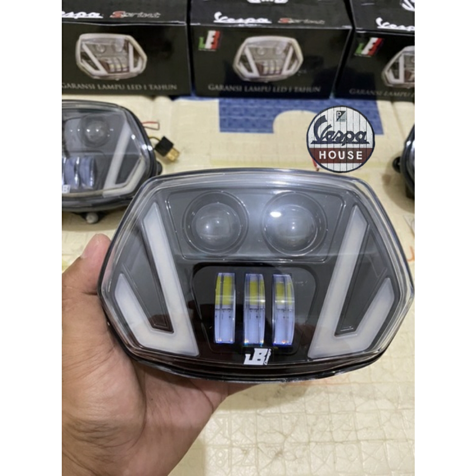 LAMPU DAYMAKER VESPA MATIC HEADLAMP DAYMAKER UNBRAND MODEL HD CORSE VESPA SPRINT