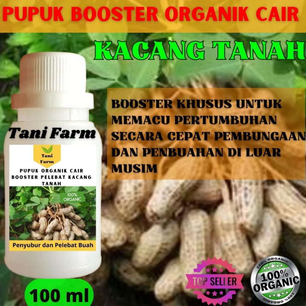 TFI Pupuk Booster Organik 100 ml penyubur tanaman  Kacang Tanah Cepat berbuah lebat Anti Rontok