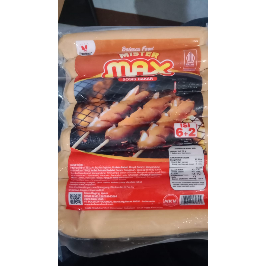 

MISTER MAX SOSBAK AYAM 500 GR 8S