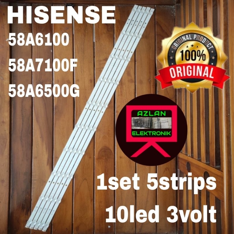 BACKLIGHT LED TV HISENSE HX 58A6100 58A7100F 58A6500G 10LED 3V
