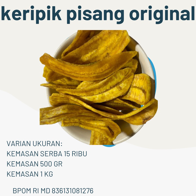 

KERIPIK PISANG RASA GURIH DAN RENYAH KEMASAN 500 GRAM