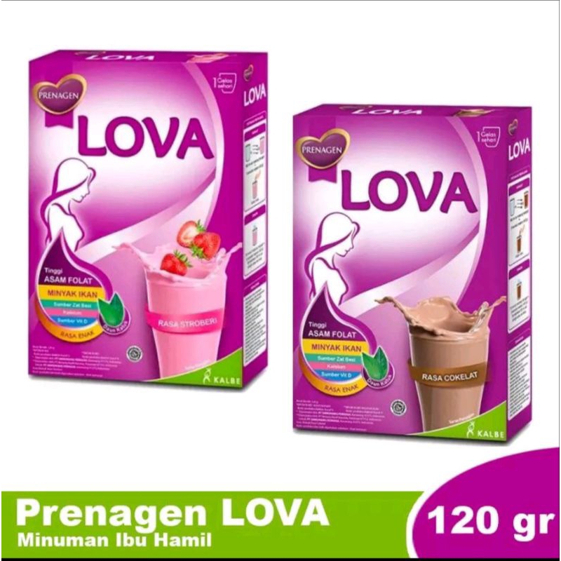 PRENAGEN LOVAMIL 120gram coklat & strawberry