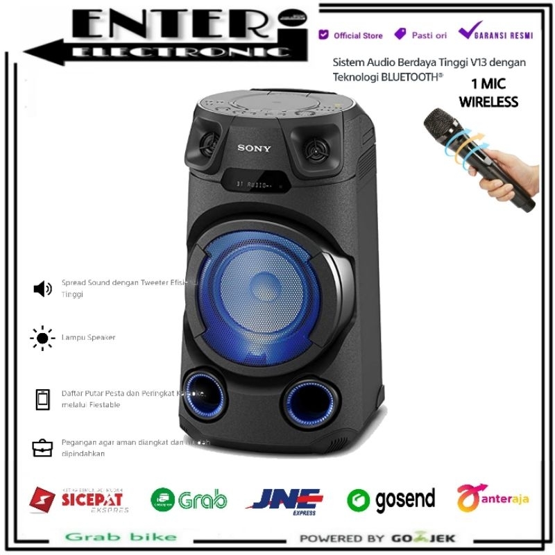 SONY MHC-V13D - SPEAKER PARTY PORTABLE KARAOKE BLUETOOTH MIC GUITAR INPUT MHCV13 MHCV13D MHC-V13