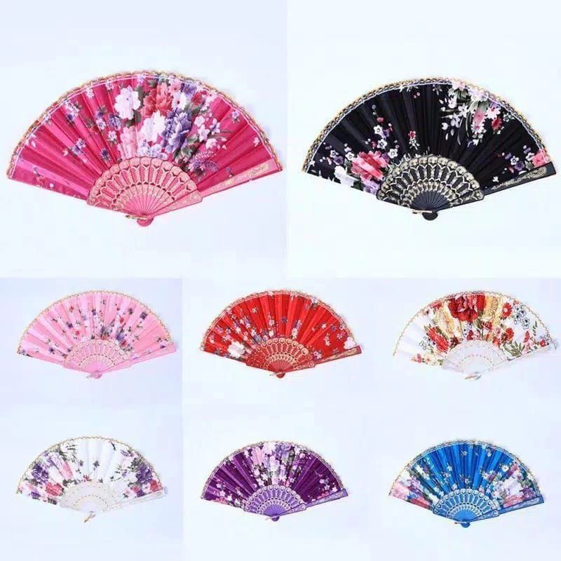 kipas lipat pengantin / kipas lipat motif/ kipas souvenir