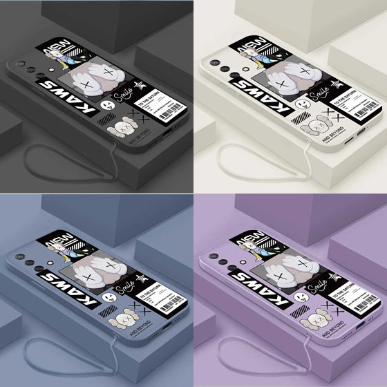 Case Oppo A74 4G A95 Trendy Smile FREE TALI LANYARD Cartoon Anime Softcase Printing Gambar Silicone 