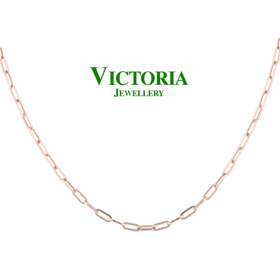 Kalung Emas Paper Clip Rosegold Victoria Jewellery