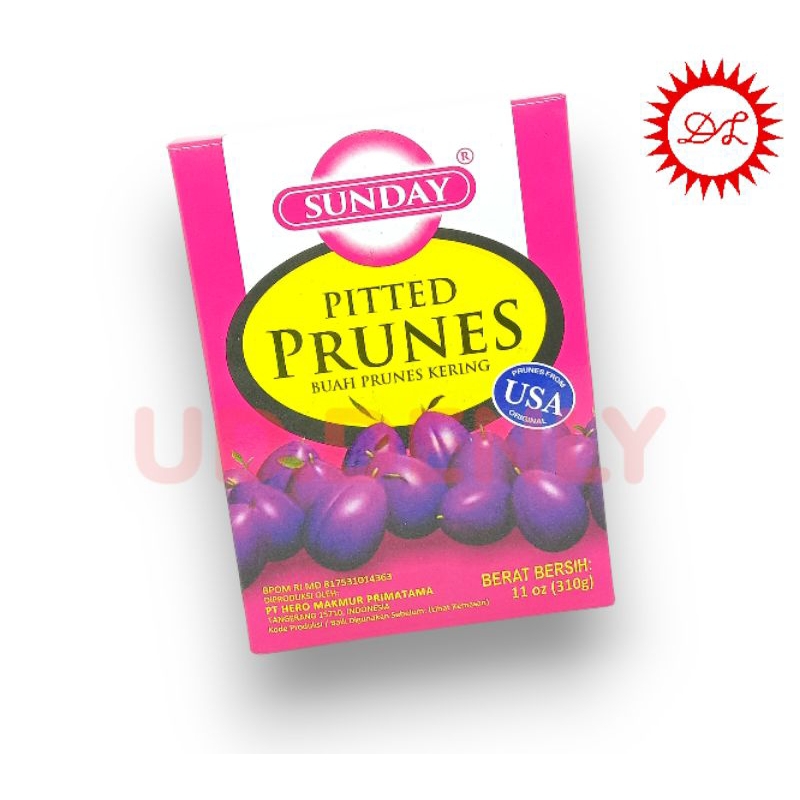 

Sunday Pitted Prunes / Buah Prunes Kering / Plum 310Gr