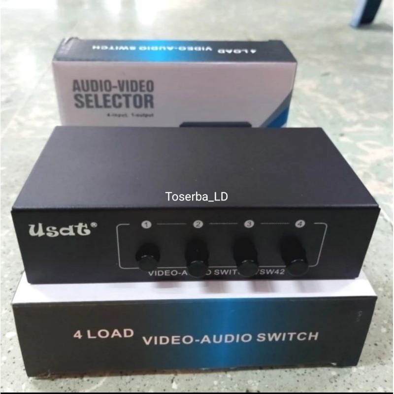 AV Selector Video Audio Switch 4 load