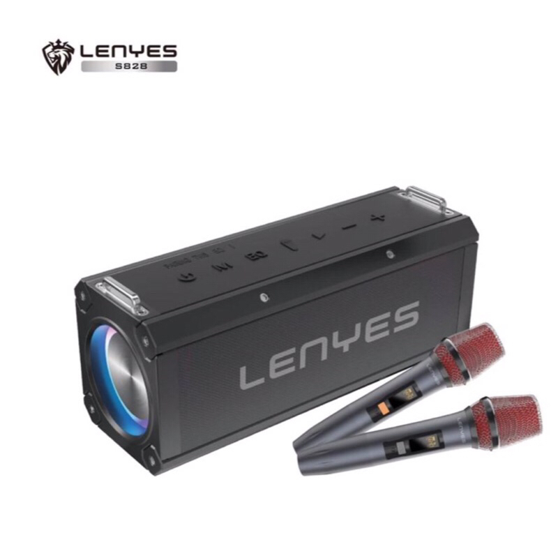 Lenyes Speaker S828 Hifi Mega Bass TWS Bluetooth Speaker KTV + Microphone karaoke Bluetooth