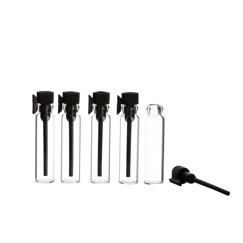 Botol Vial 1ml/Botol Tester/Botol Vial Hitam Putih/Botol Parfum/Botol Sample/Vial Bottle/Botol Kaca/