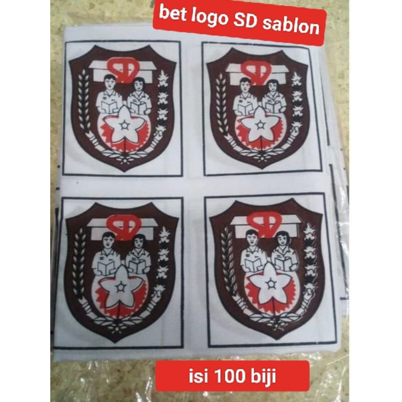 BET LOGO,BET SAKU SERAGAM SEKOLAH SD SABLON.ISI 100 BIJI