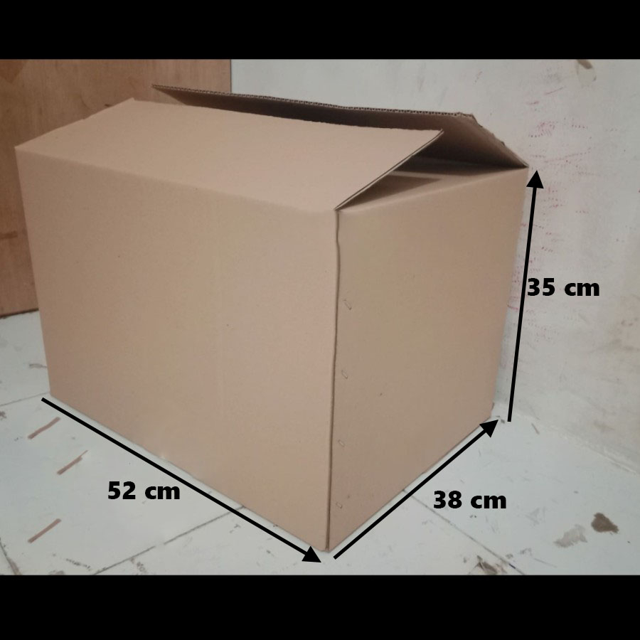 

Kardus - Karton Box - Single Wall (4mm) - 52cm x 38cm x 35cm