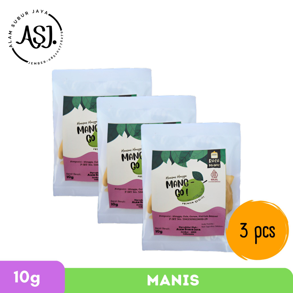 

Manisan Mangga Kering Manis 10 g (Bundle 3 pcs) Mang-Go!