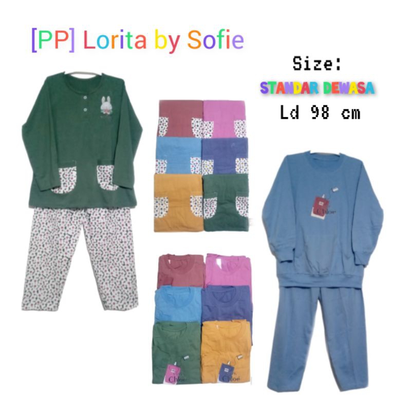 Baju Tidur piyama Panjang Dewasa Standar Lorita by sofie