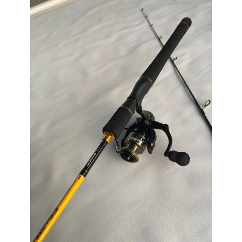 Set Joran dan Reel Pancing Kolam Empang Sungai daido shikari15kgreelkagurahe2000/3000