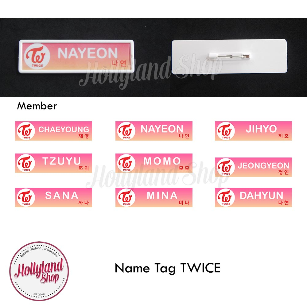 

Name Tag Papan Nama Dada TWICE (2pcs)