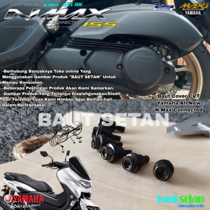 Baut Cover CVT Yamaha All New Nmax Connected