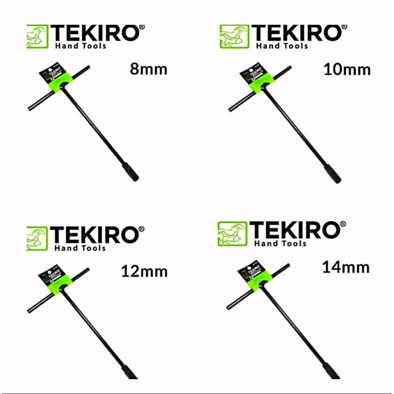 Tekiro Kunci Sock T - Kunci T Tekiro Ukuran 8 10 12 14 mm