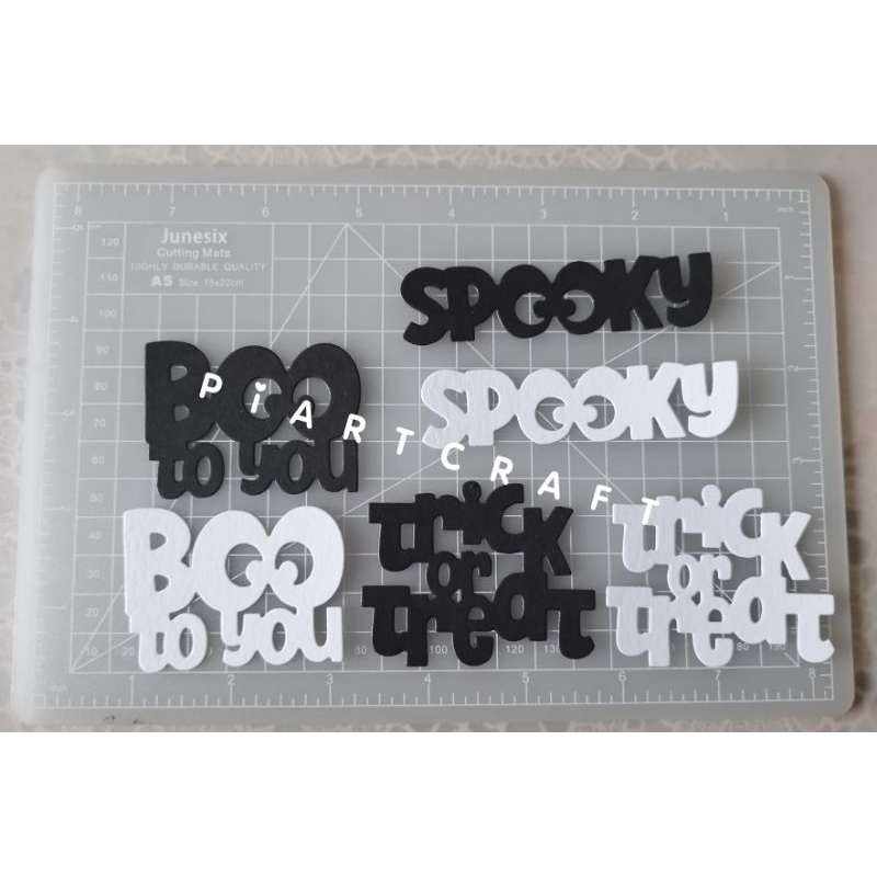 

seri HALLOWEEN black and white (6) - Dies cut / cut dies DIY scrapbook / vintage journal / album / diary