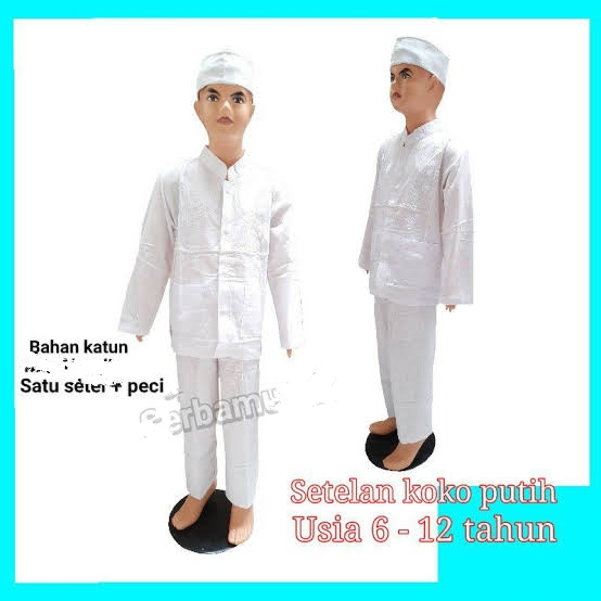 Setelan Koko Anak LAKI LAKI  // baju koko anak terlatris//baju koko putih anak laki laki
