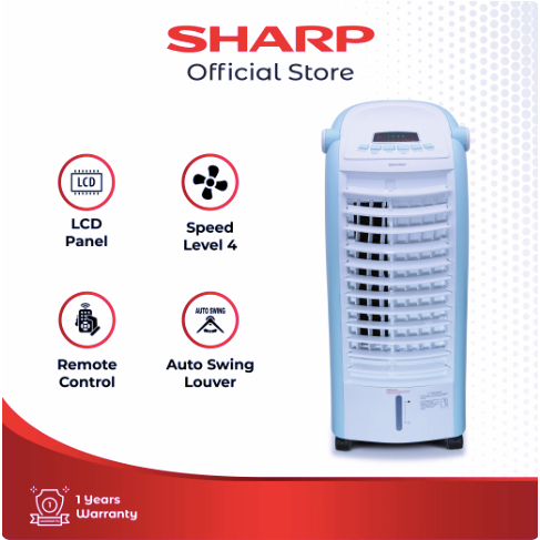 SHARP PJ-A36TY B/W Air Cooler with Remote Control 65 Watt [6L] kipas angin air