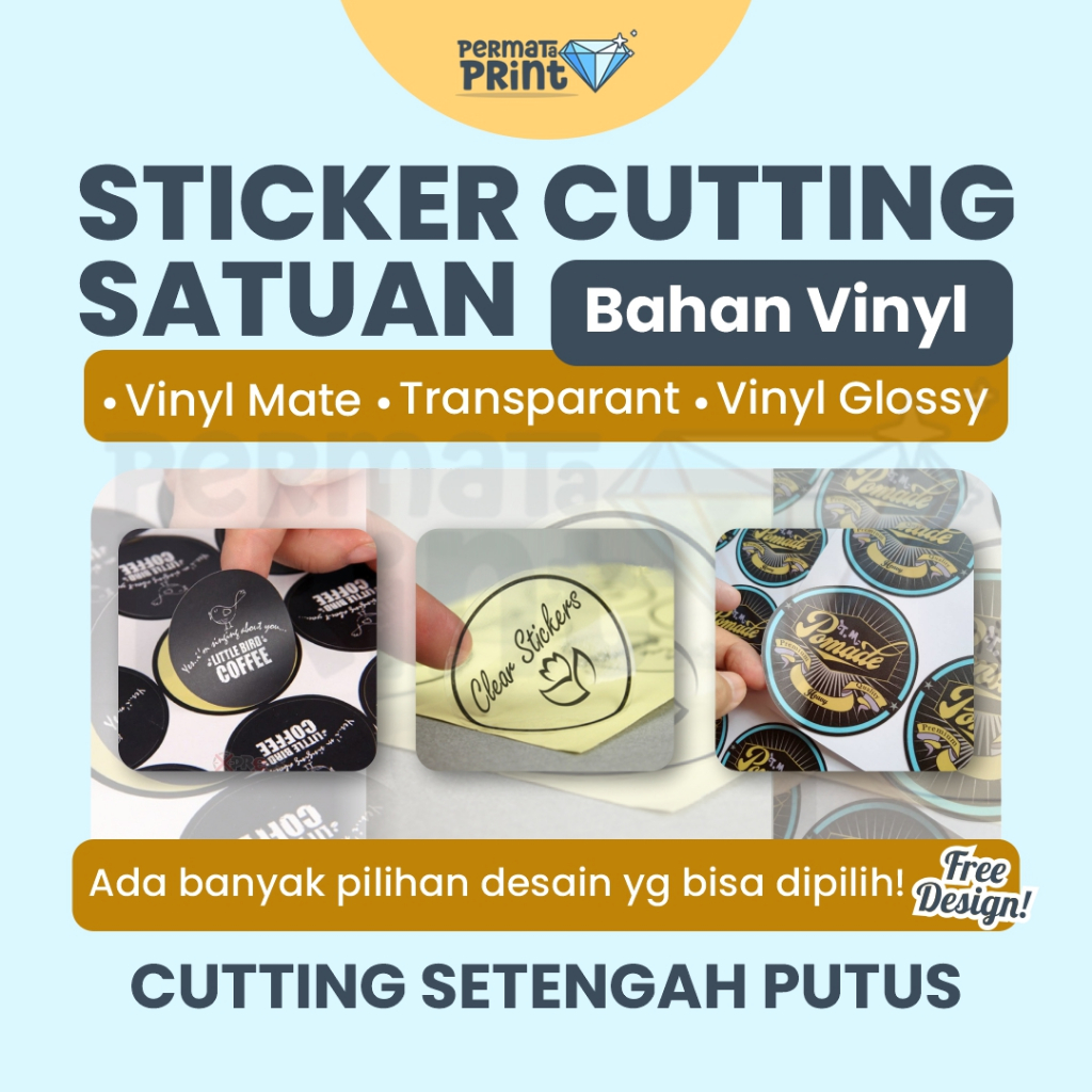 

[Anti Air] Cetak Stiker Label Bulat Sticker Makanan Kemasan Produk Botol Minuman Custom (Vinyl)