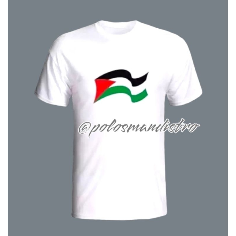 KAOS DISTRO PRIA WANITA KAOS OLEH OLEH BENDERA PALESTINA Kaos Oblong Bendera Palestina save palestin